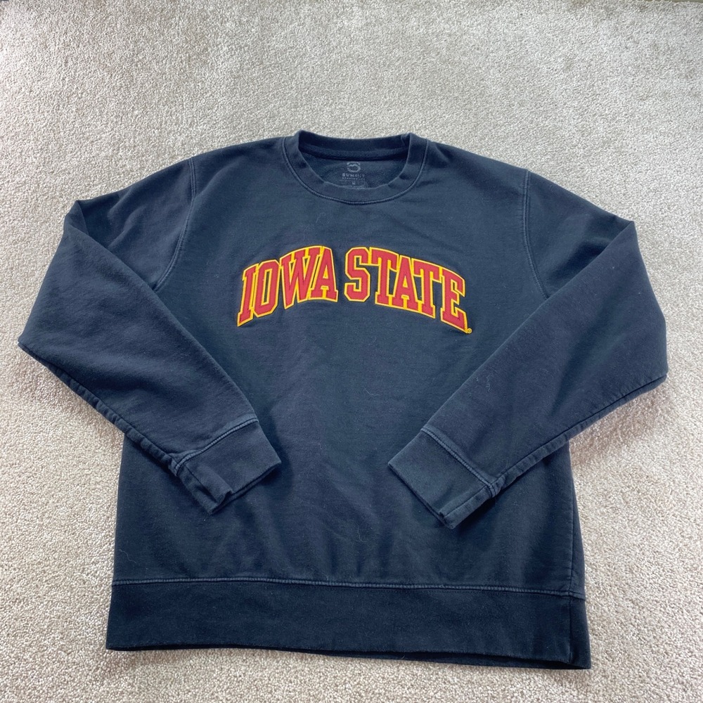 Summit Sportswear Sweatshirt‎ Mens Medium Black Iowa State University Crewneck